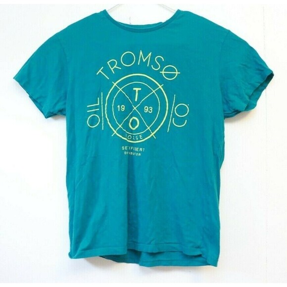 Cedar Wood State Mens T Shirt Sz Large‎ Graphic Green - Picture 1 of 4
